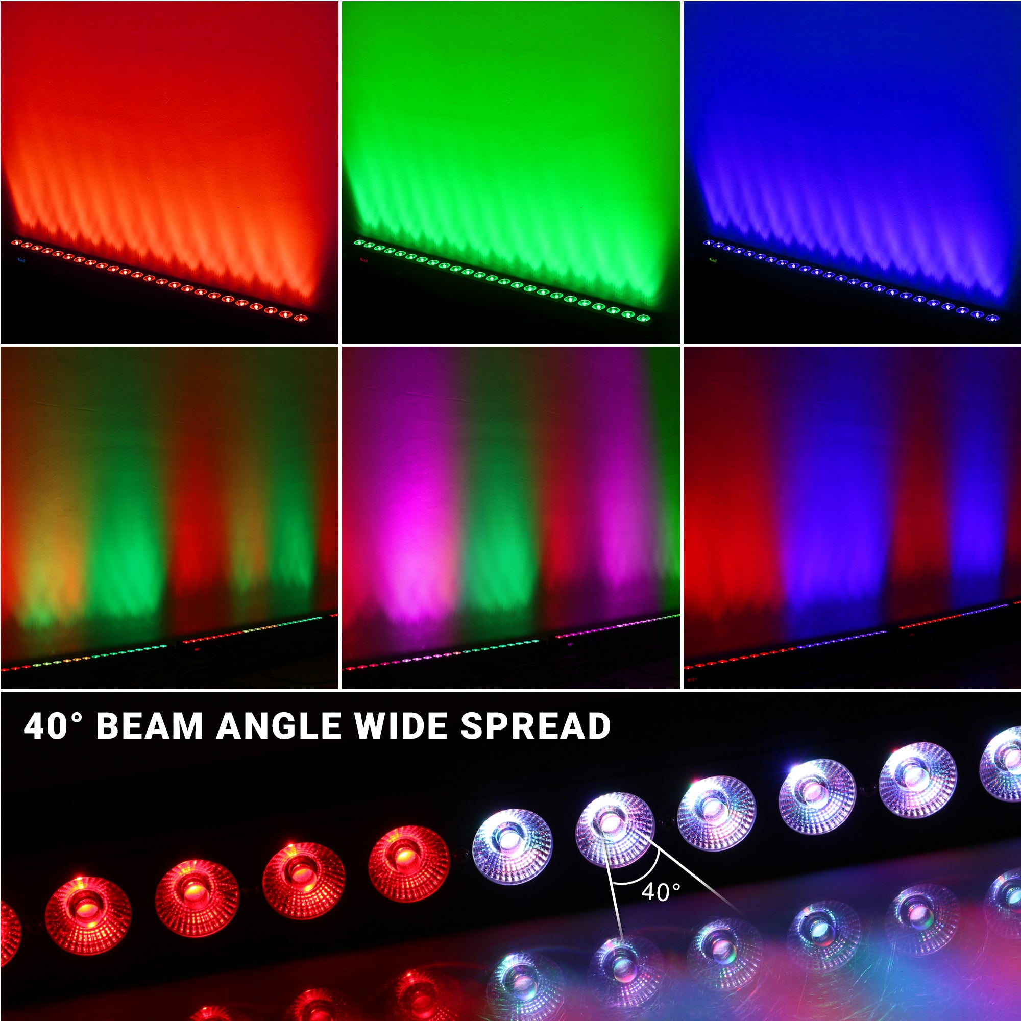 72W RGB LED Wash Light Bar