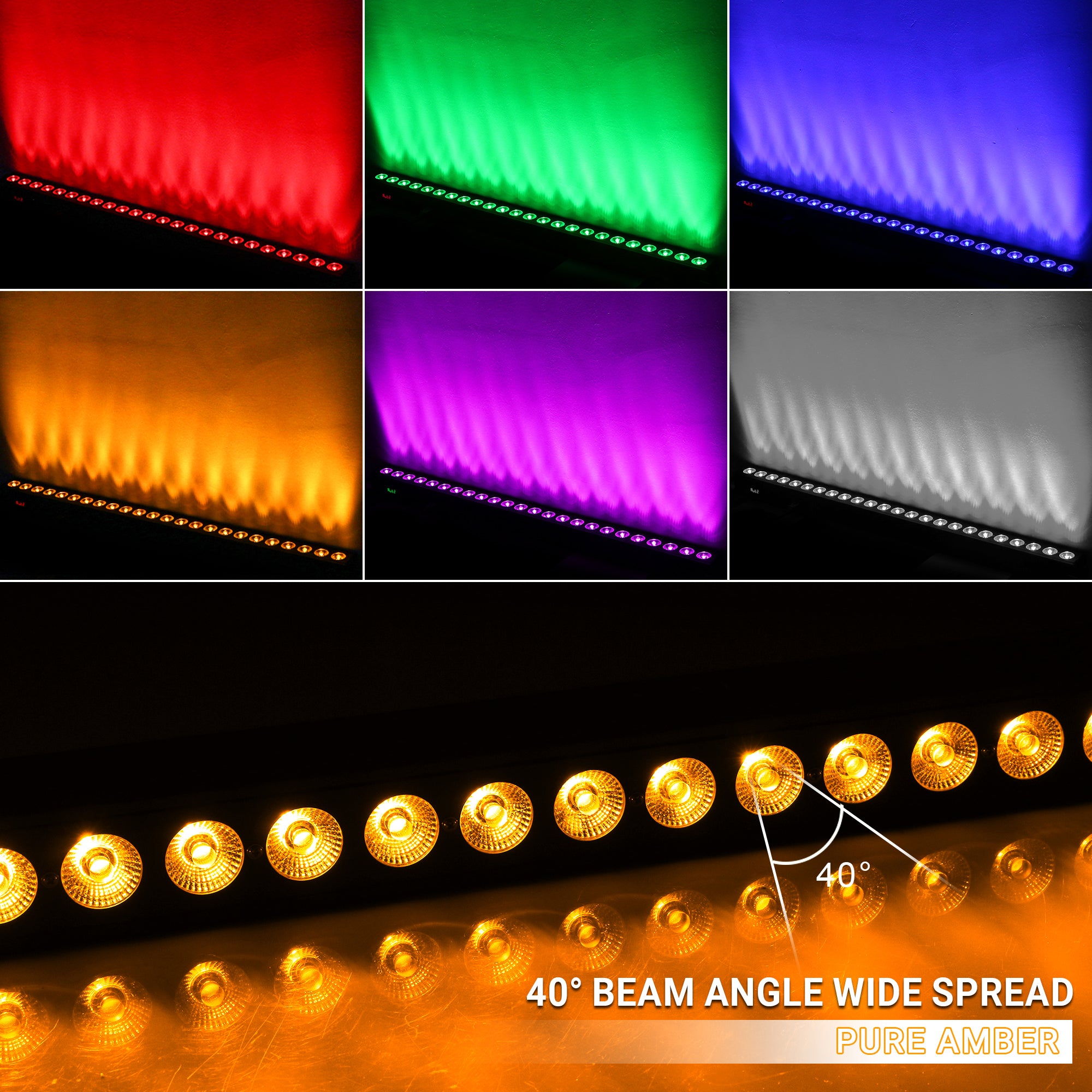 96W RGBA LED Wash Light Bar