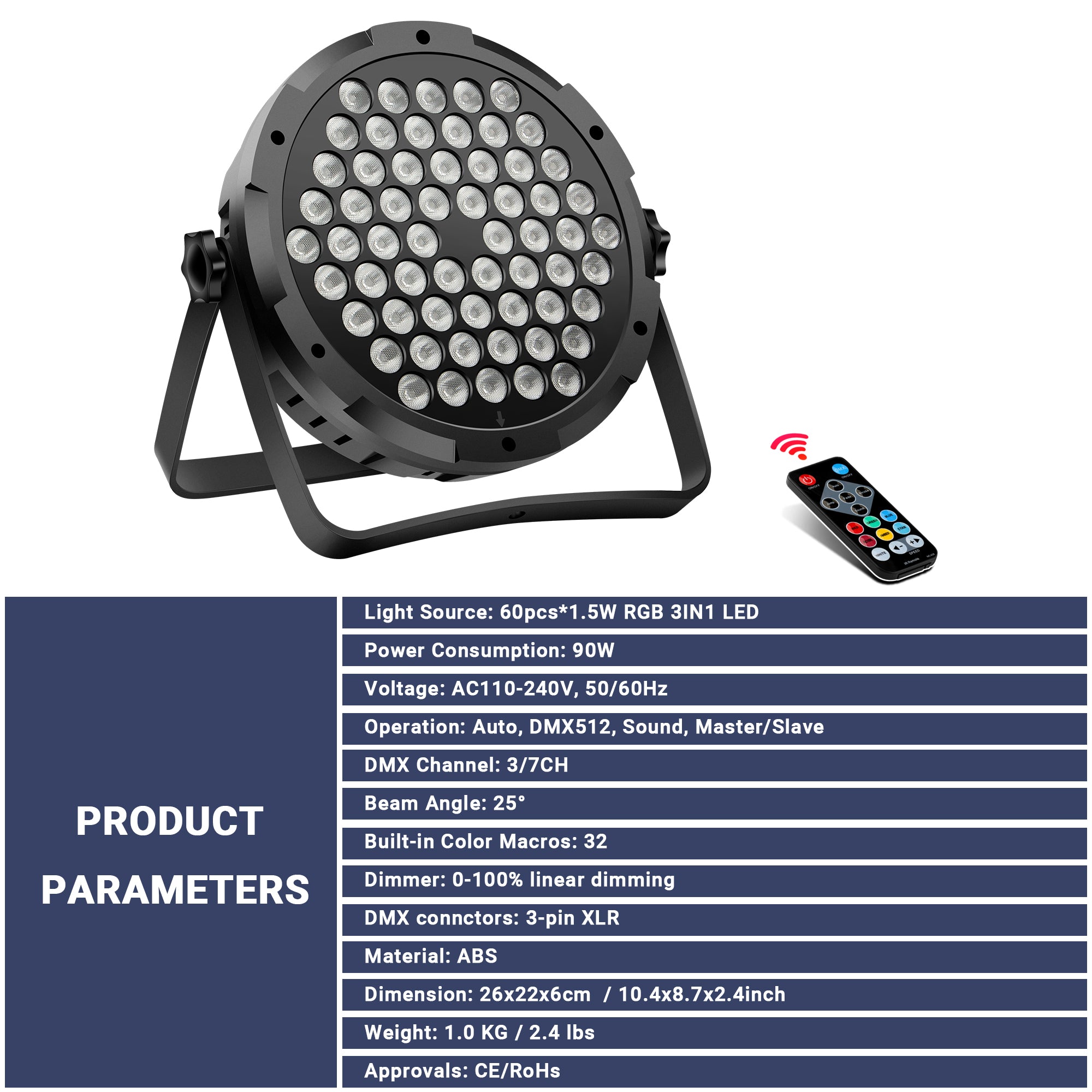 90W RGB LED PAR Lights