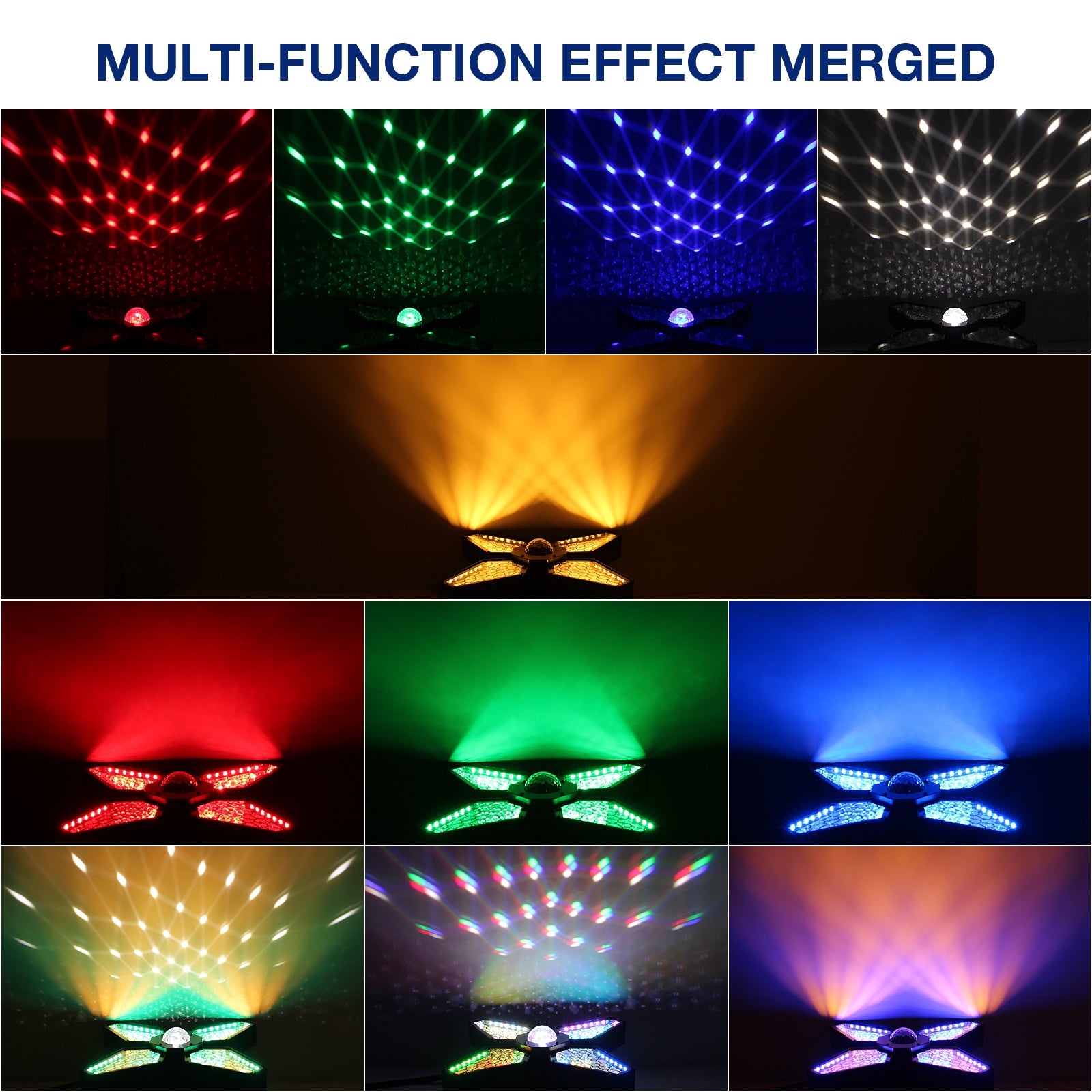 YeeSite Stage Light 100W 3-in-1 Effect / RGBW LED 4-Leaves Moving Head Effect Light