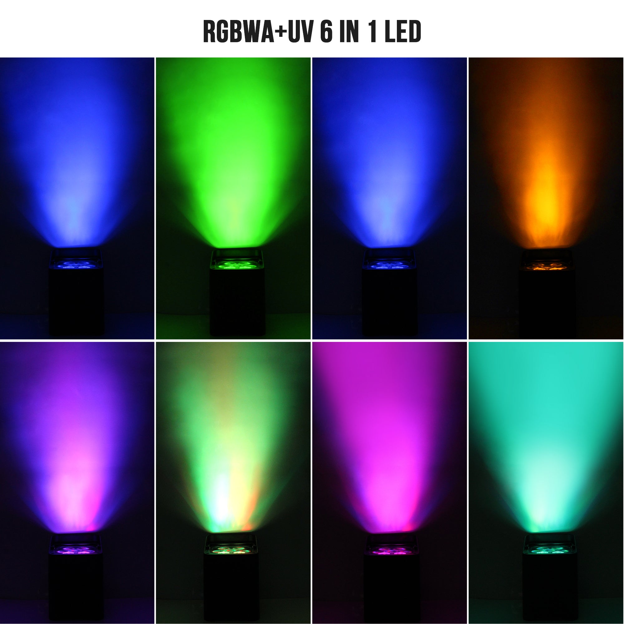 YeeSite Stage Light 108W Battery Powered RGBWA+UV LED PAR Light