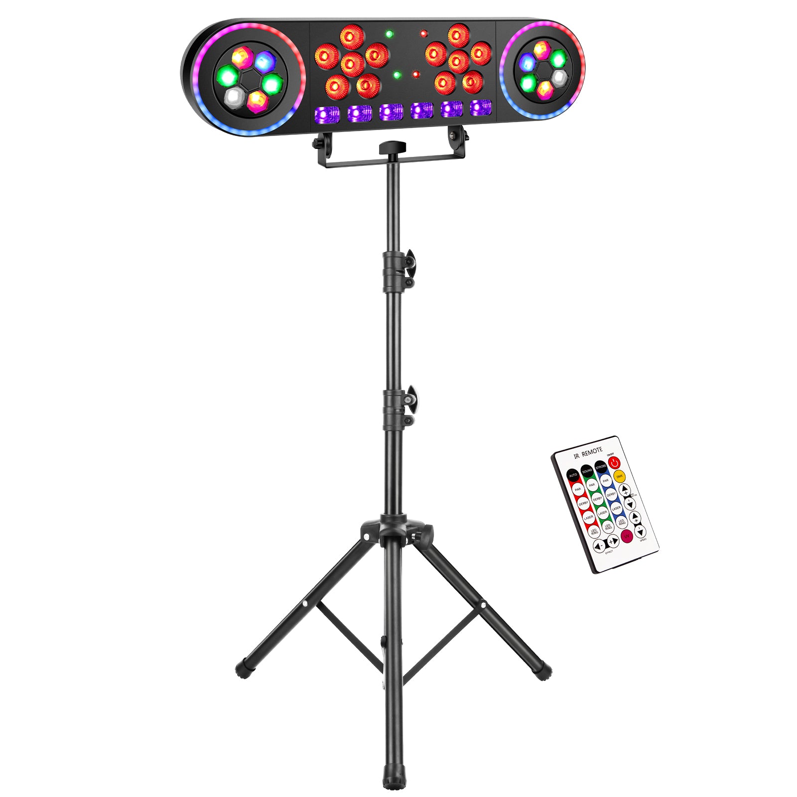 YeeSite Stage Light 120W 6-in-1 DJ Party Light with Tripod Stand