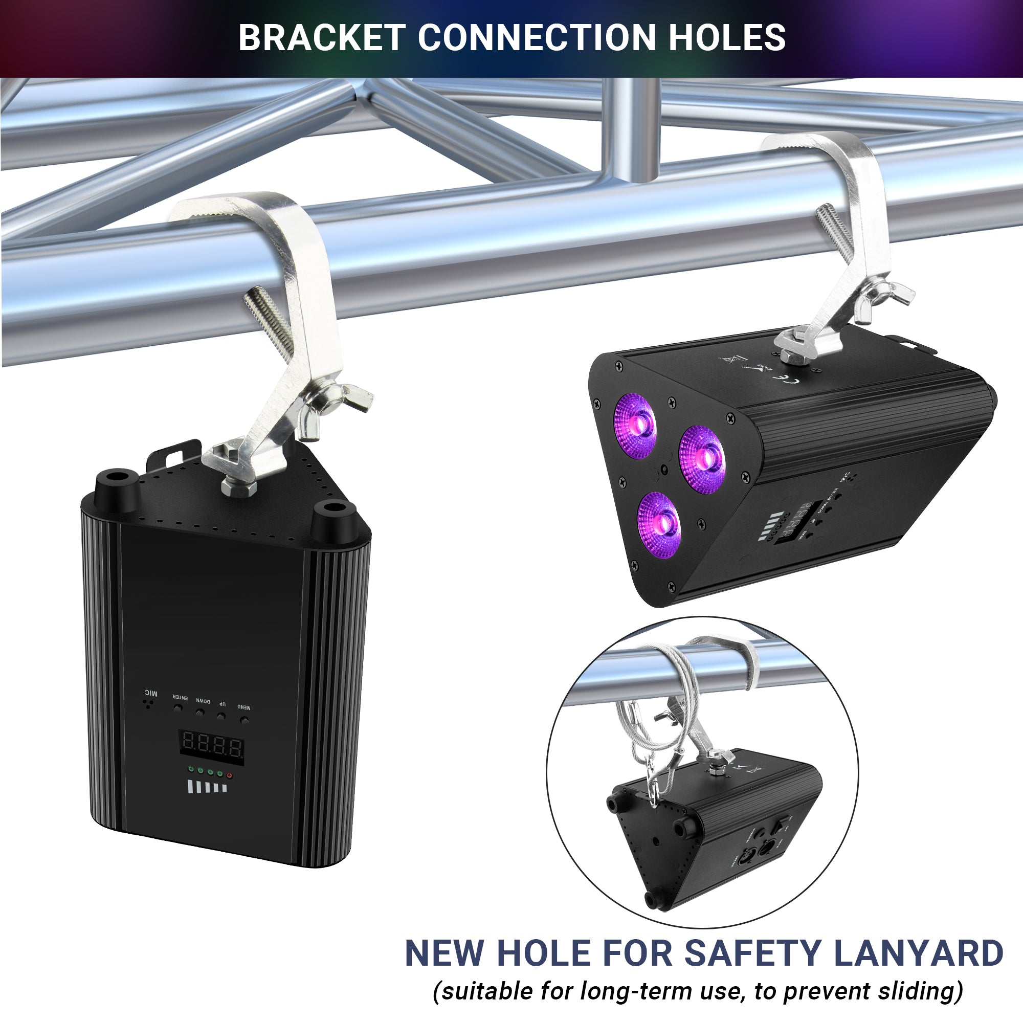 YeeSite Stage Light 12W Battery Powered RGBW LED PAR Light