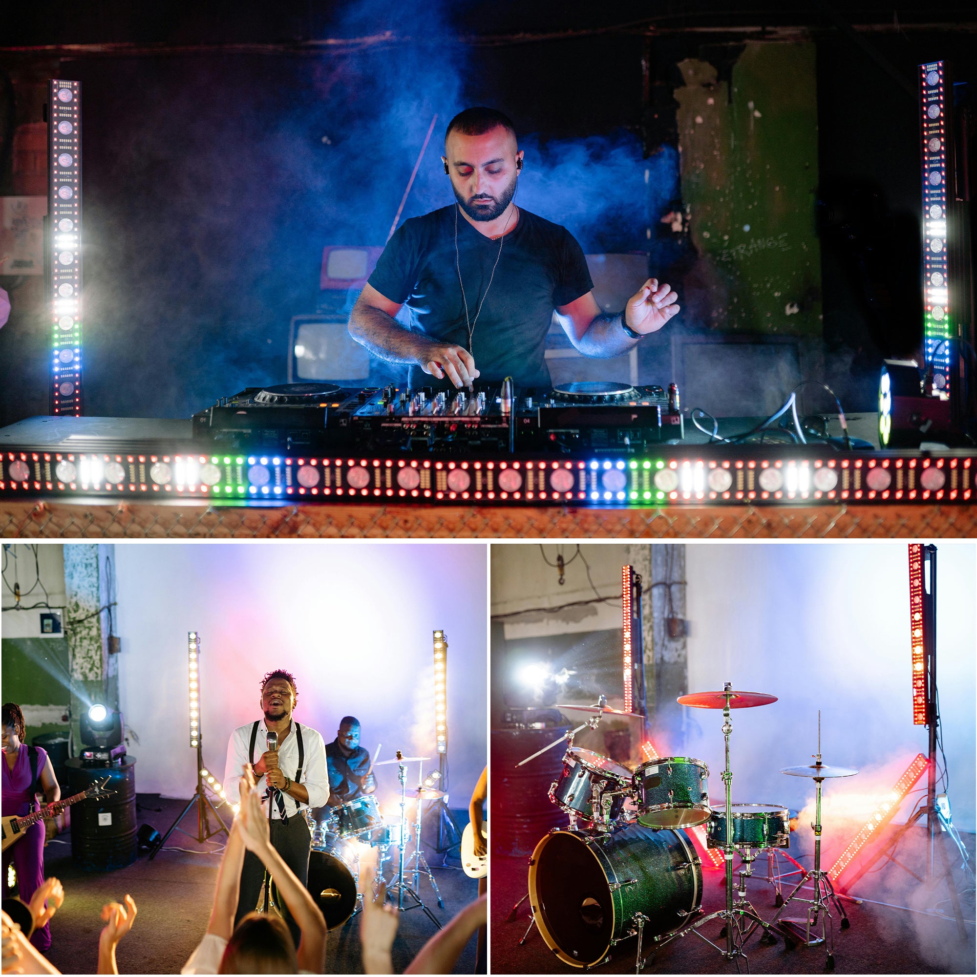 YeeSite Stage Light 150W Battery Powered Wireless DMX LED Wall Washer Light Bar