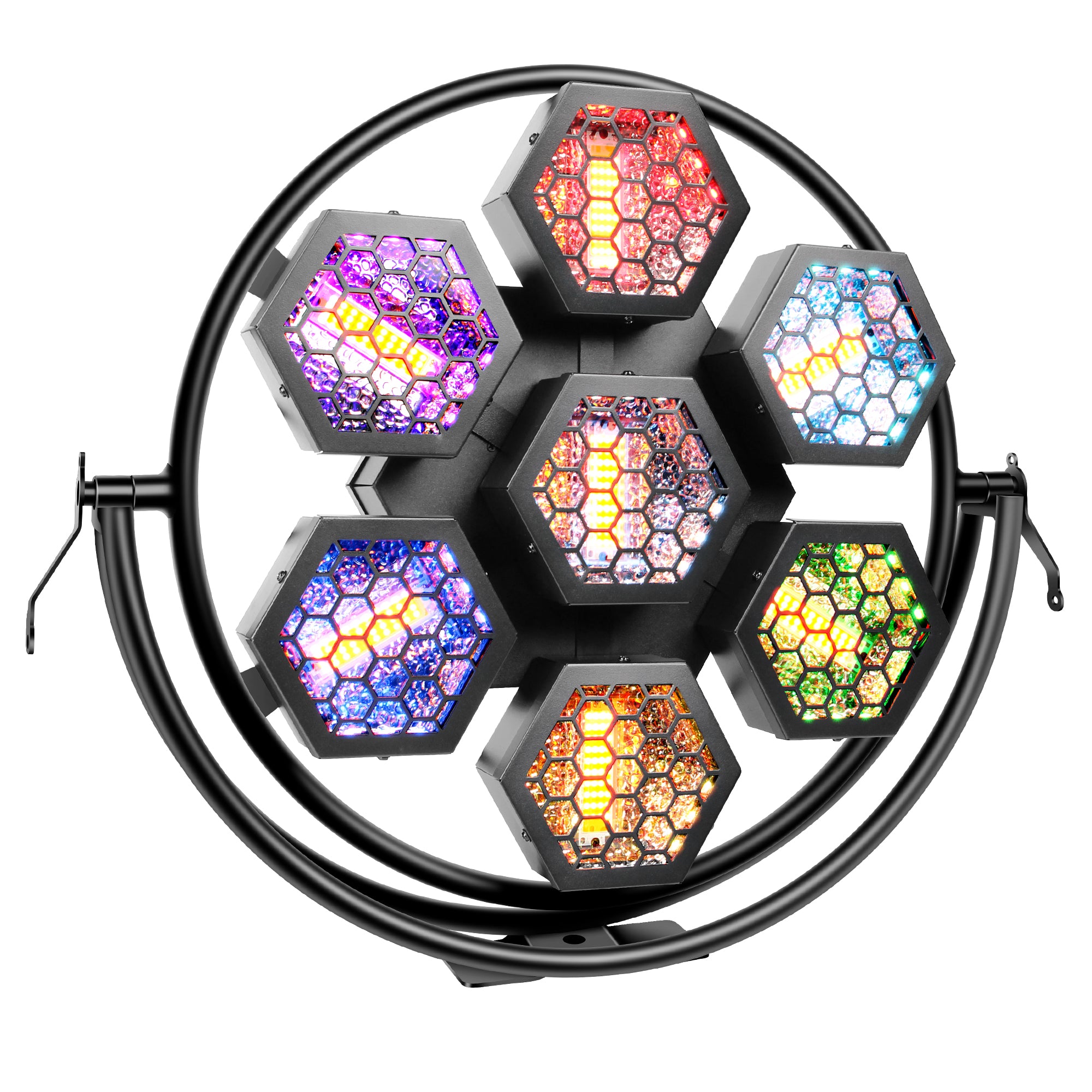 YeeSite Stage Light 260W 7-Head Hexagonal Retro Stage Light