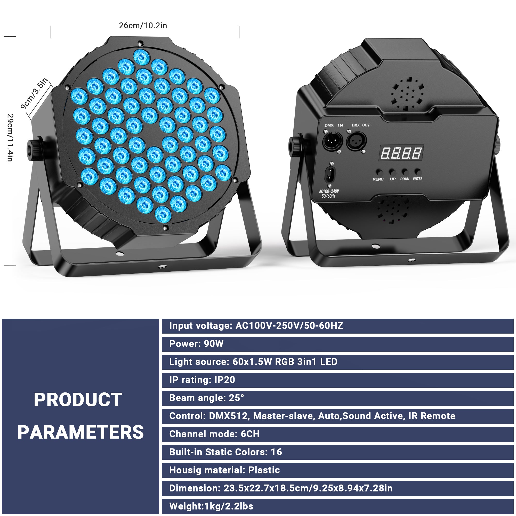 YeeSite Stage Light 90W RGB PAR Light