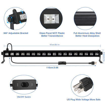 54W UV Black Light Bar