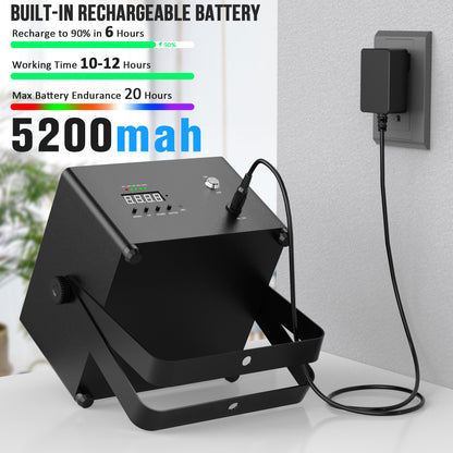 54W RGBWA+UV LED Battery PAR Light