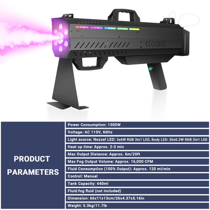 YeeSite Stage Effect 1500W Handheld LED Fog Machine