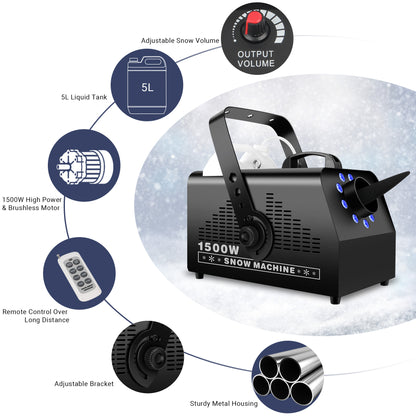 YeeSite Stage Effect 1500W LED Snow Making Machine