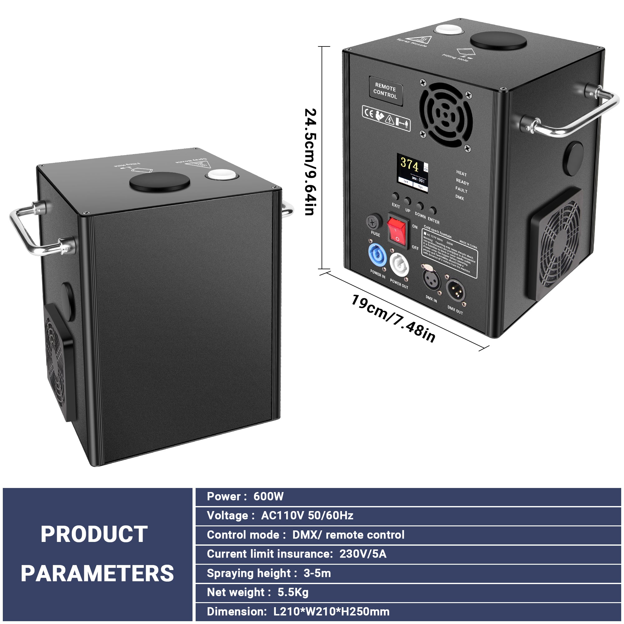 YeeSite Stage Effect 600W Cold Spark Machine