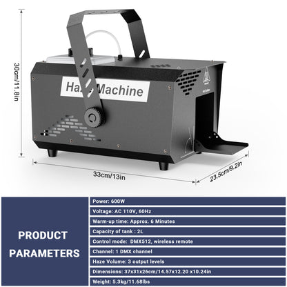 YeeSite Stage Effect 600W Haze Machine