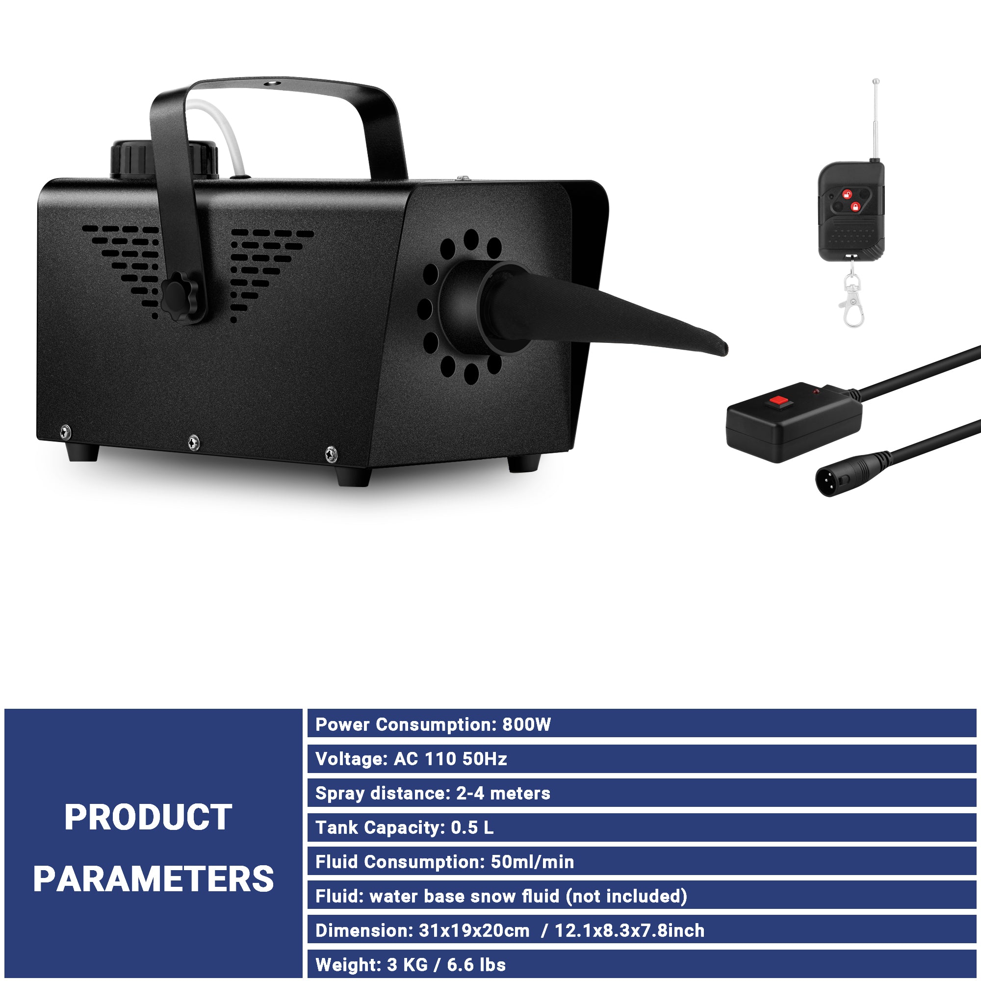 YeeSite Stage Effect 800W Portable Snow Making Machine