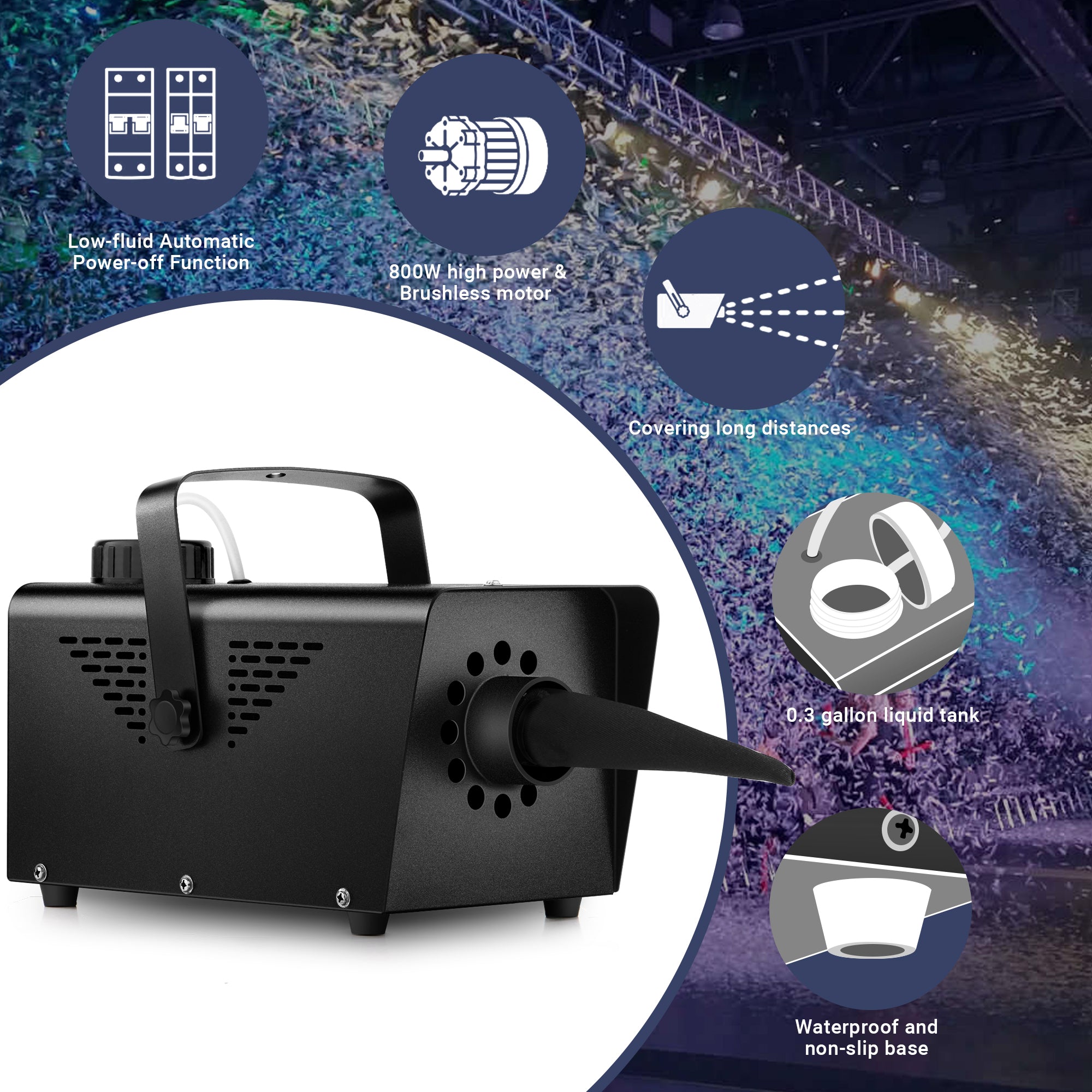 YeeSite Stage Effect 800W Portable Snow Making Machine