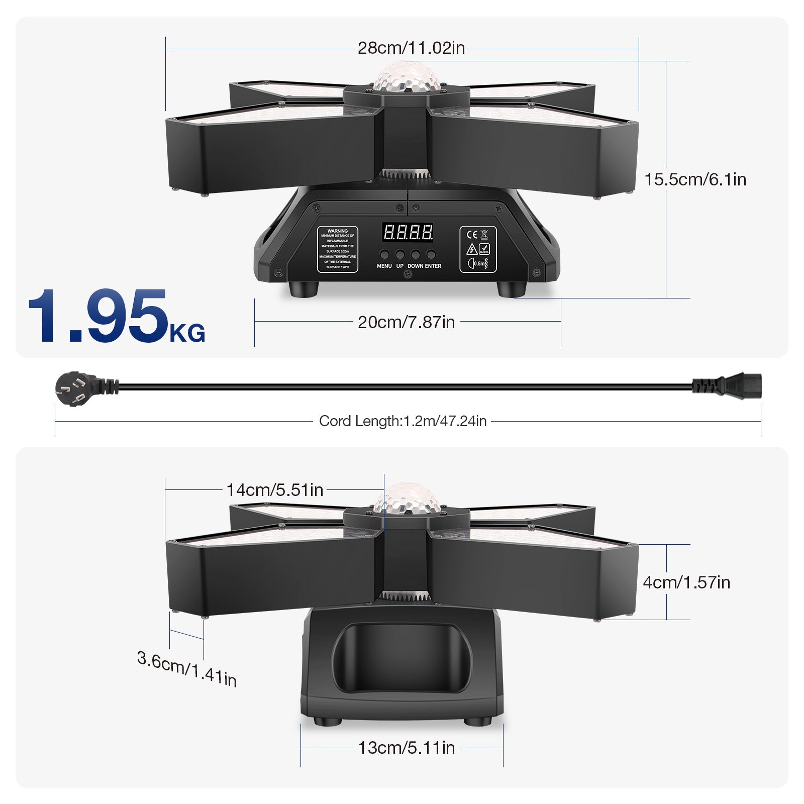YeeSite Stage Light 100W 3-in-1 Effect / RGBW LED 4-Leaves Moving Head Effect Light