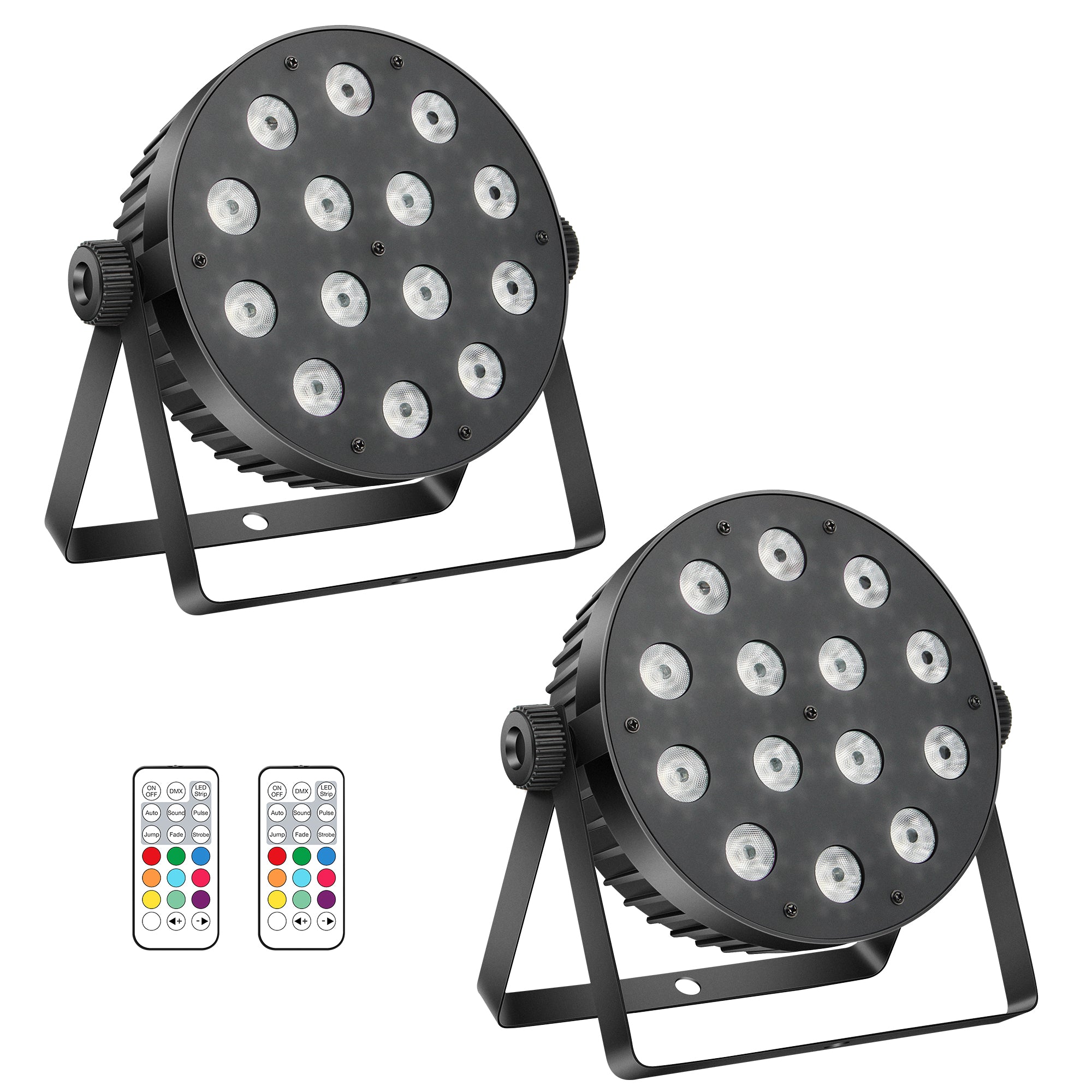 YeeSite Stage Light 100W RGBW LED PAR Lights with RGB Halo Rings