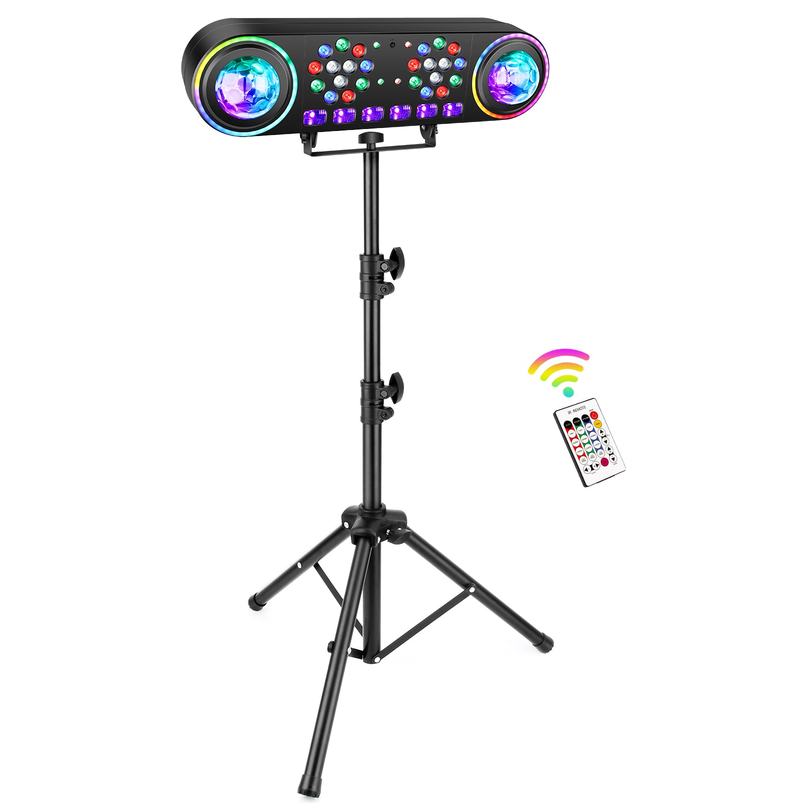 YeeSite Stage Light 120W 6-in-1 Disco Ball DJ Party Light with Tripod Stand