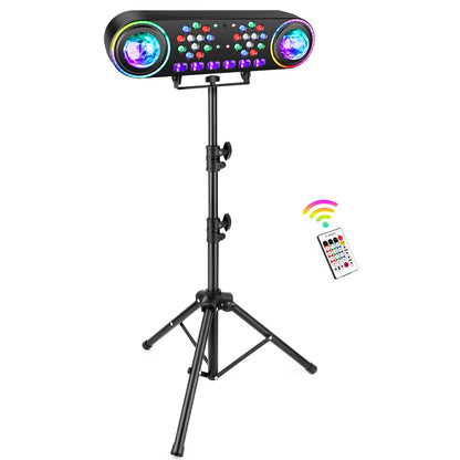 YeeSite Stage Light 120W 6-in-1 Disco Ball DJ Party Light with Tripod Stand