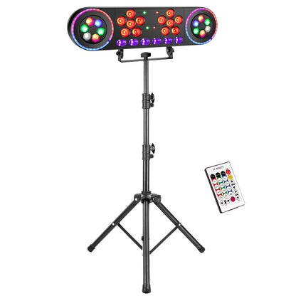 YeeSite Stage Light 120W 6-in-1 DJ Party Light with Tripod Stand