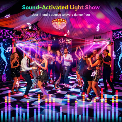 YeeSite Stage Light 150W 5-in-1 Bee Eye DJ Light with Tripod Stand