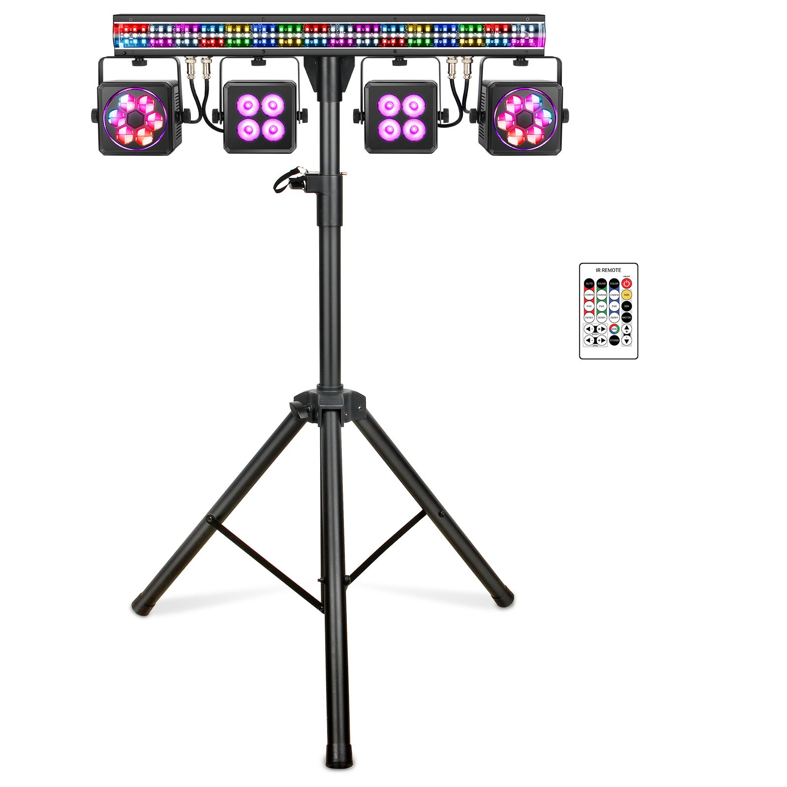 YeeSite Stage Light 150W 5-in-1 Bee Eye DJ Light with Tripod Stand