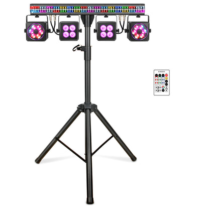 YeeSite Stage Light 150W 5-in-1 Bee Eye DJ Light with Tripod Stand