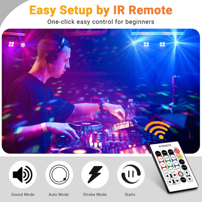 YeeSite Stage Light 150W 5-in-1 DJ Party Light with Tripod Stand