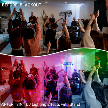 YeeSite Stage Light 150W 5-in-1 DJ Party Light with Tripod Stand