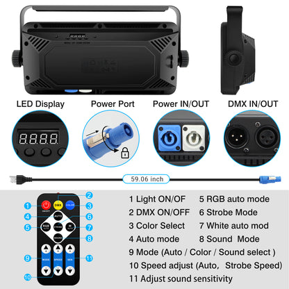 YeeSite Stage Light 150W RGBW Stage Strobe Light