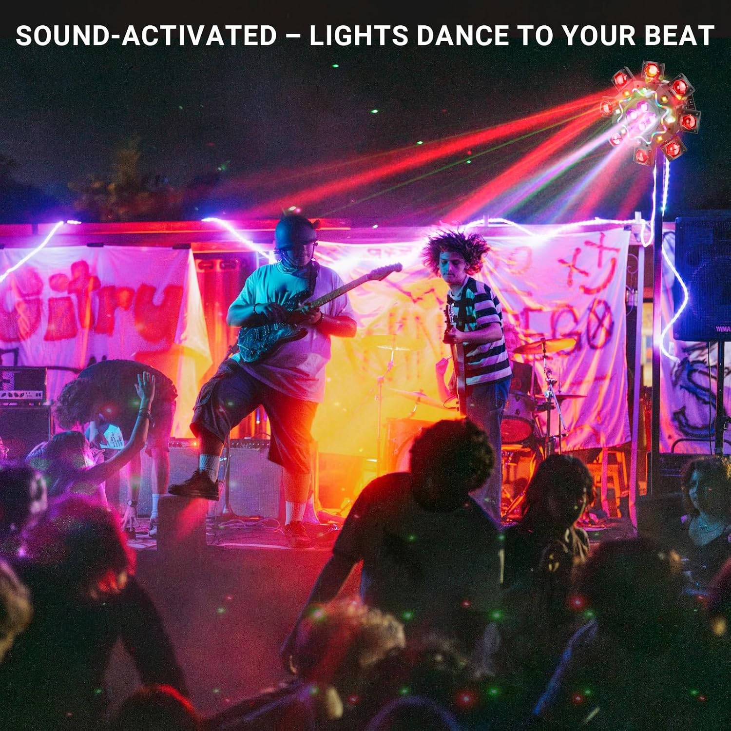 YeeSite Stage Light 200W 8-Arm Bee Eye LED Moving Head Party Light