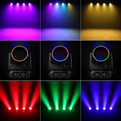 YeeSite Stage Light 260W 19×15W RGBW LED Zoom Moving Head Light