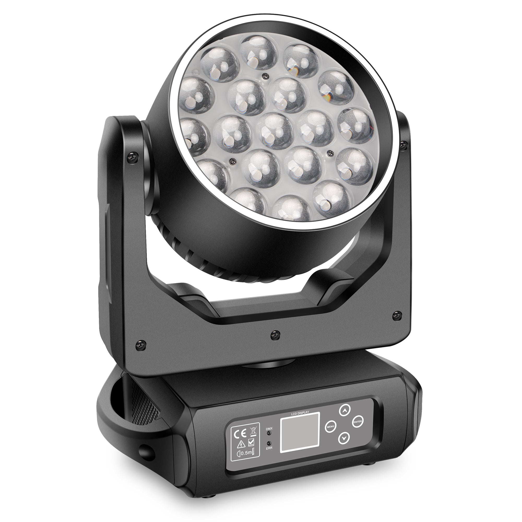 YeeSite Stage Light 260W 19×15W RGBW LED Zoom Moving Head Light