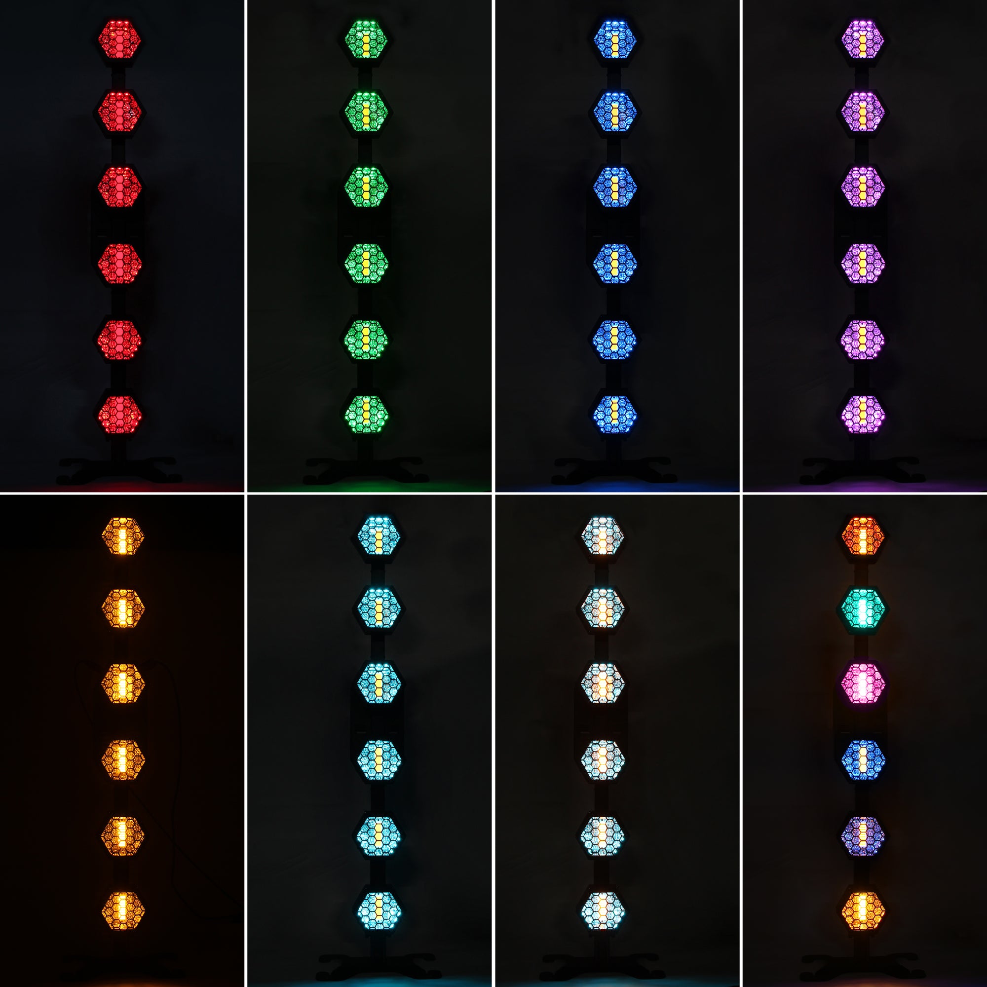 YeeSite Stage Light 300W 6×50W COB Vertical Retro Stage Light