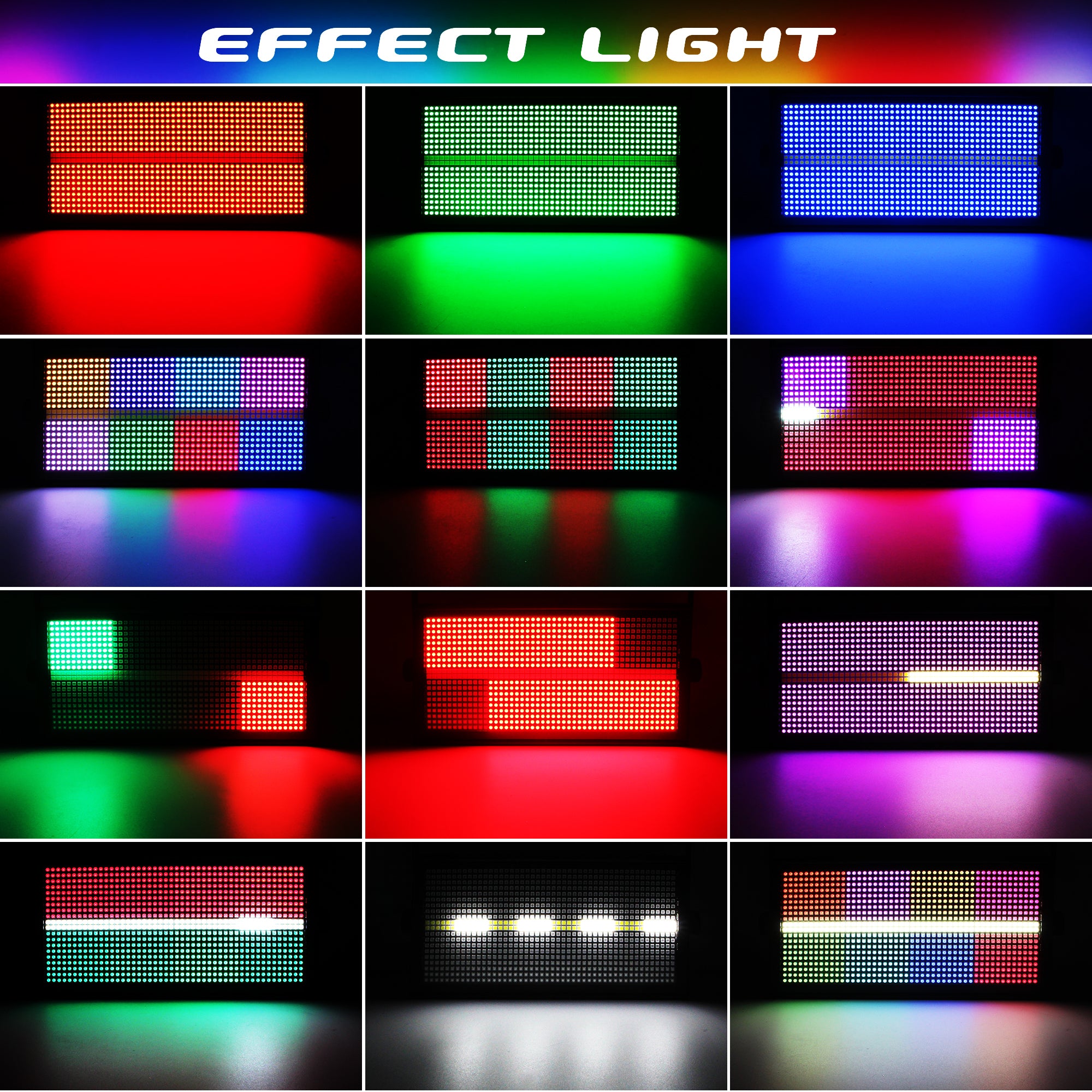 YeeSite Stage Light 500W RGBW LED Strobe Panel