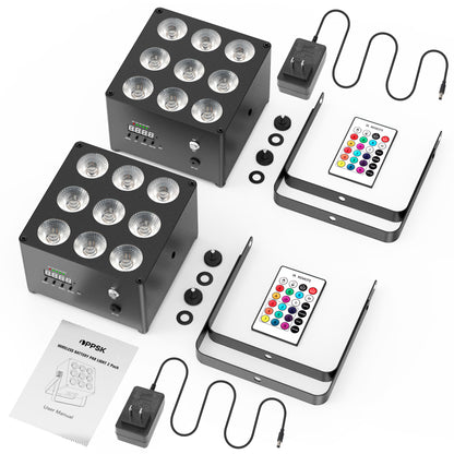 YeeSite Stage Light 54W RGBWA+UV LED Battery PAR Light