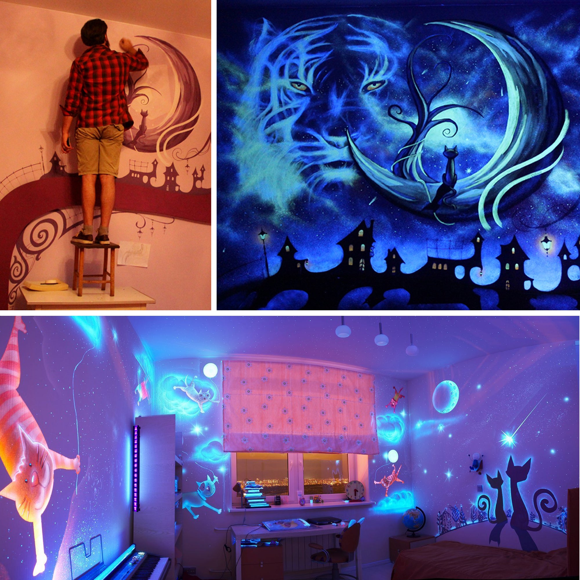 YeeSite Stage Light 54W UV Black Light Bar