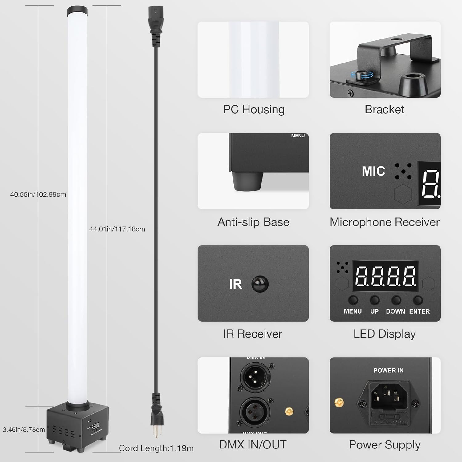 YeeSite Stage Light 60W RGB LED Stage Pixel Light Bars