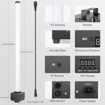 YeeSite Stage Light 60W RGB LED Stage Pixel Light Bars