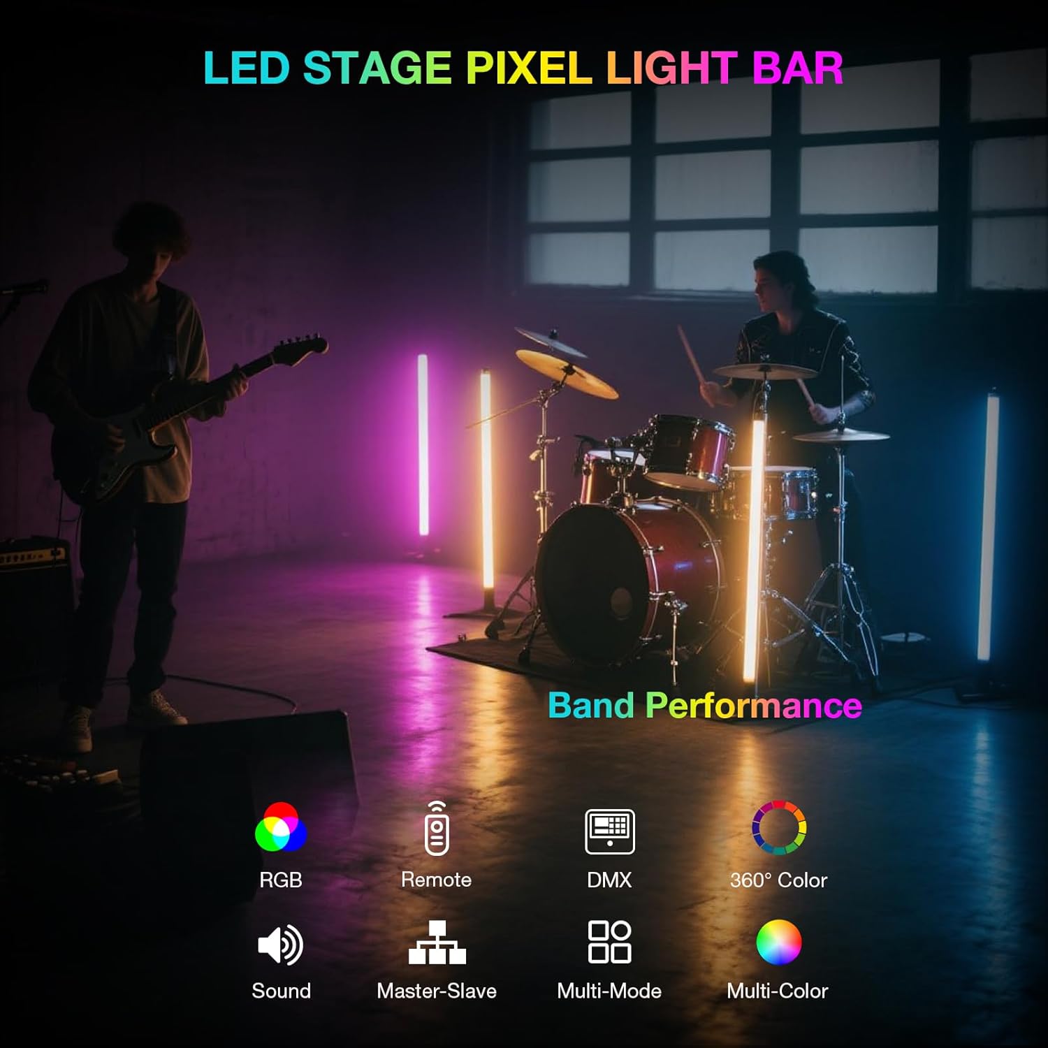 YeeSite Stage Light 60W RGB LED Stage Pixel Light Bars