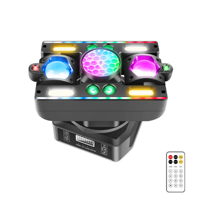 YeeSite Stage Light 60W RGBW LED 6-in-1 Derby Moving Head DJ Light