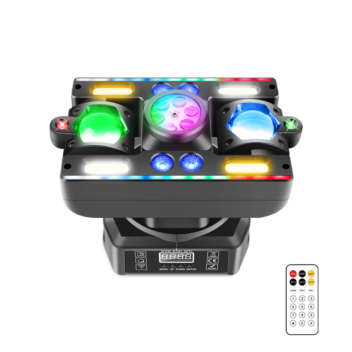 YeeSite Stage Light 60W RGBW LED 6-in-1 Moving Head DJ Light