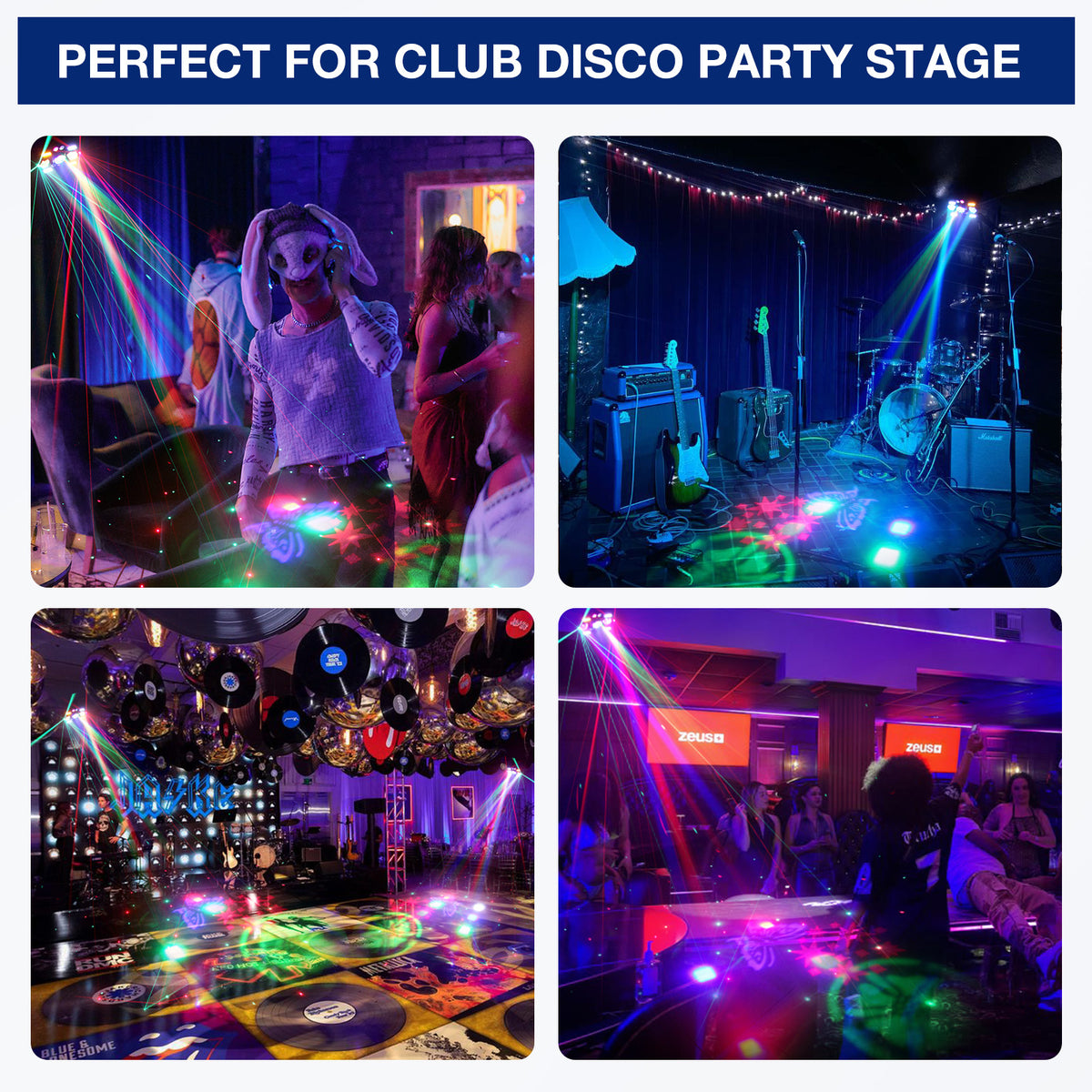 YeeSite Stage Light 60W RGBW LED 6-in-1 Moving Head DJ Light