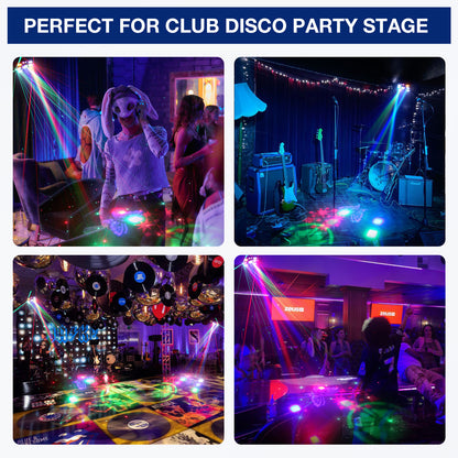 YeeSite Stage Light 60W RGBW LED 6-in-1 Moving Head DJ Light