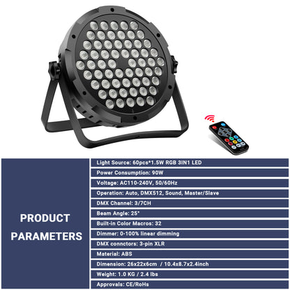 YeeSite Stage Light 90W RGB LED PAR Lights