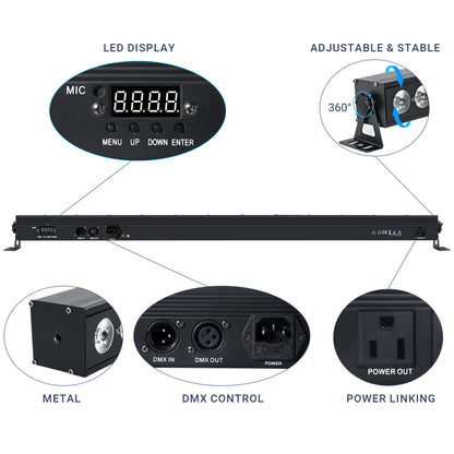 YeeSite Stage Light 96W RGBA LED Wash Light Bar
